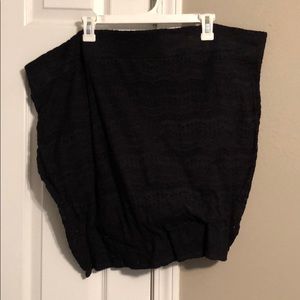 Black crochet skirt